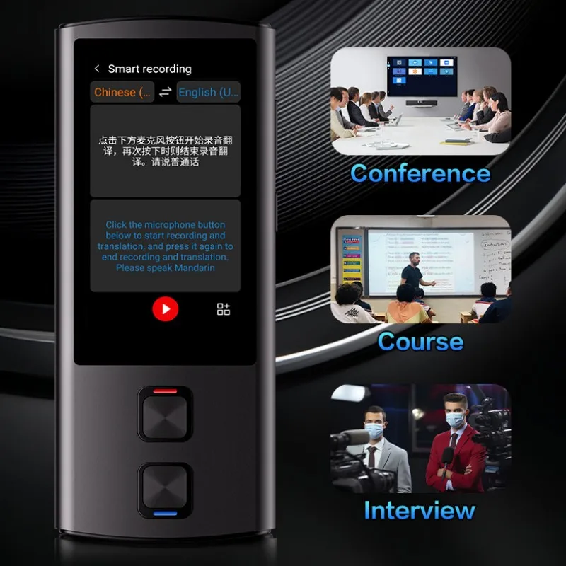 138 Multi-language 2-way Translator T17 Support Voice Recording Photo Translate WIFI ChatGPT Online/Offline Translation