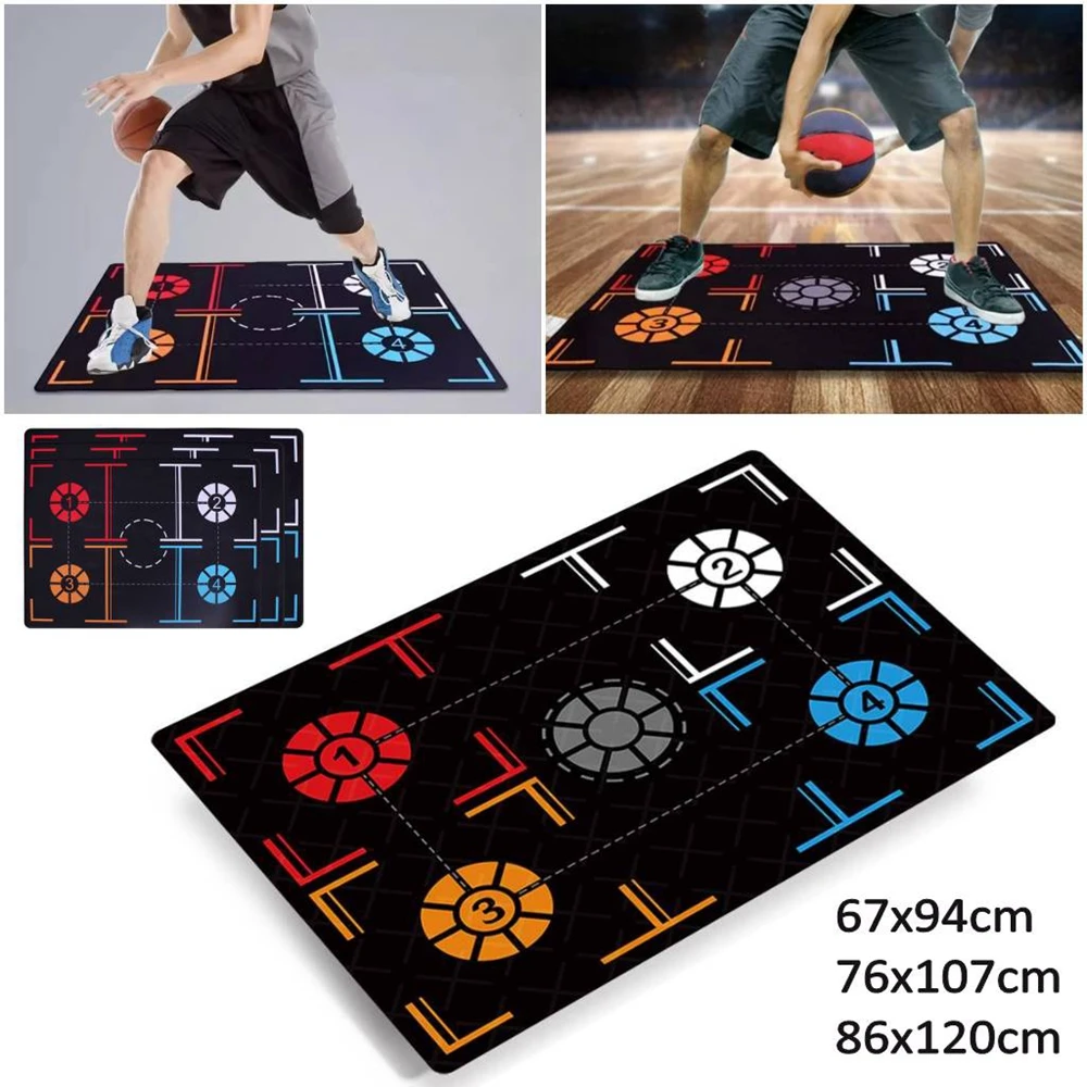 BasketballTrainingMatDurableNonSlipFoldableKidsAdultsDribble