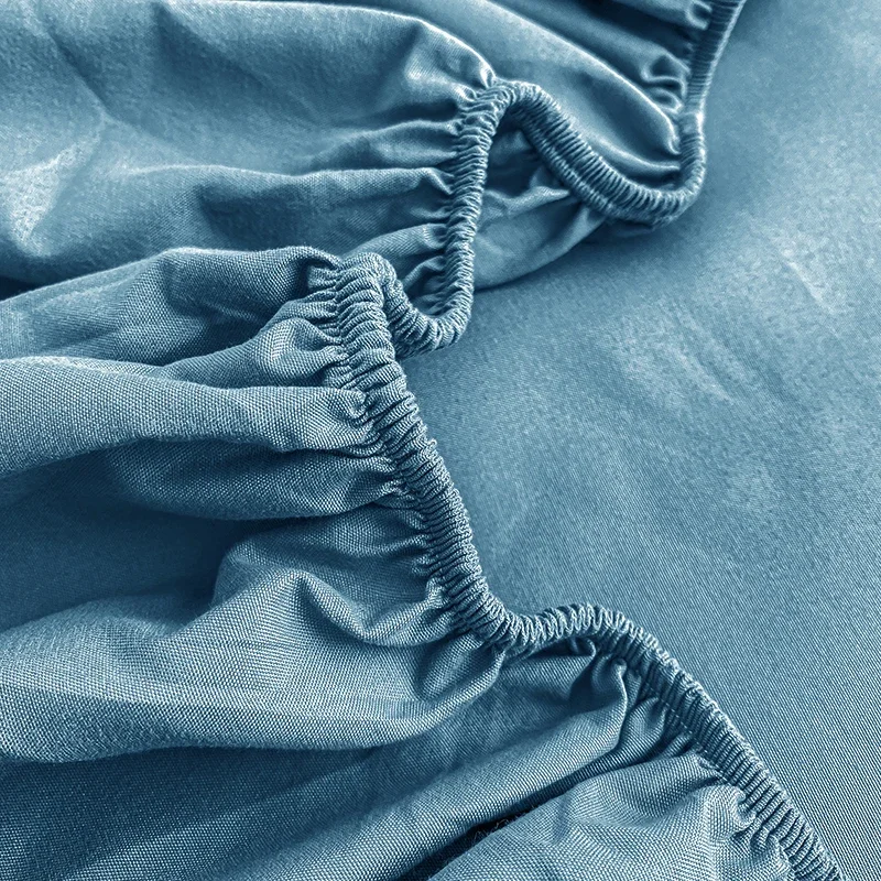 Double Bed Sheets Couple Elastic Fitted Sheet  Microfiber  Ultra-Soft Hotel Luxury Mattresses cover Queen single king Size 4