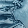 Double Bed Sheets Couple Elastic Fitted Sheet  Microfiber  Ultra-Soft Hotel Luxury Mattresses cover Queen single king Size 4