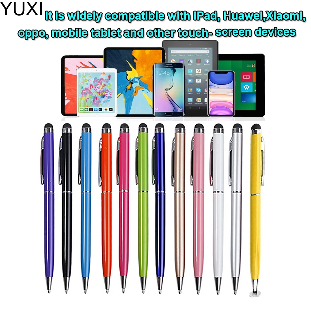 

YUXI 1PCS 2 in 1 Capacitive Resistive Pen Touch Screen Stylus Pencil for Tablet iPad Cell Phone Samsung PC Stylus Capacitive Pen