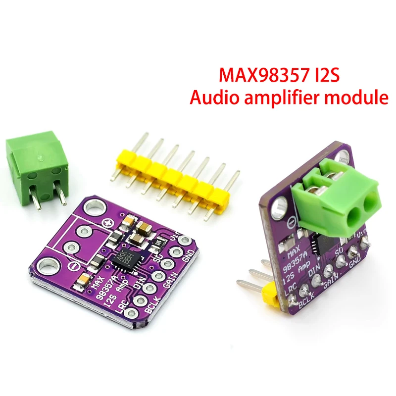 Kit 3 Schede Amplificatore Audio MAX98357 Classe D I2S – 3,2 W Senza Filtro, Plug-and-play Per ESP32 E Microcontrollori