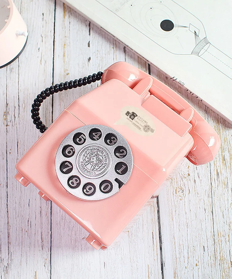 Retro telephone money jar boys and girls gift children photography props storage jar room photo props decoration gifts