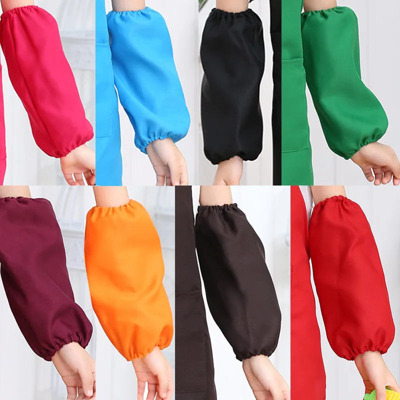Children's Apron for Men and Women Painting Hat Anti-Fouling Sleeves Studio Calligraphy Handmade Class Three-Piece Set
