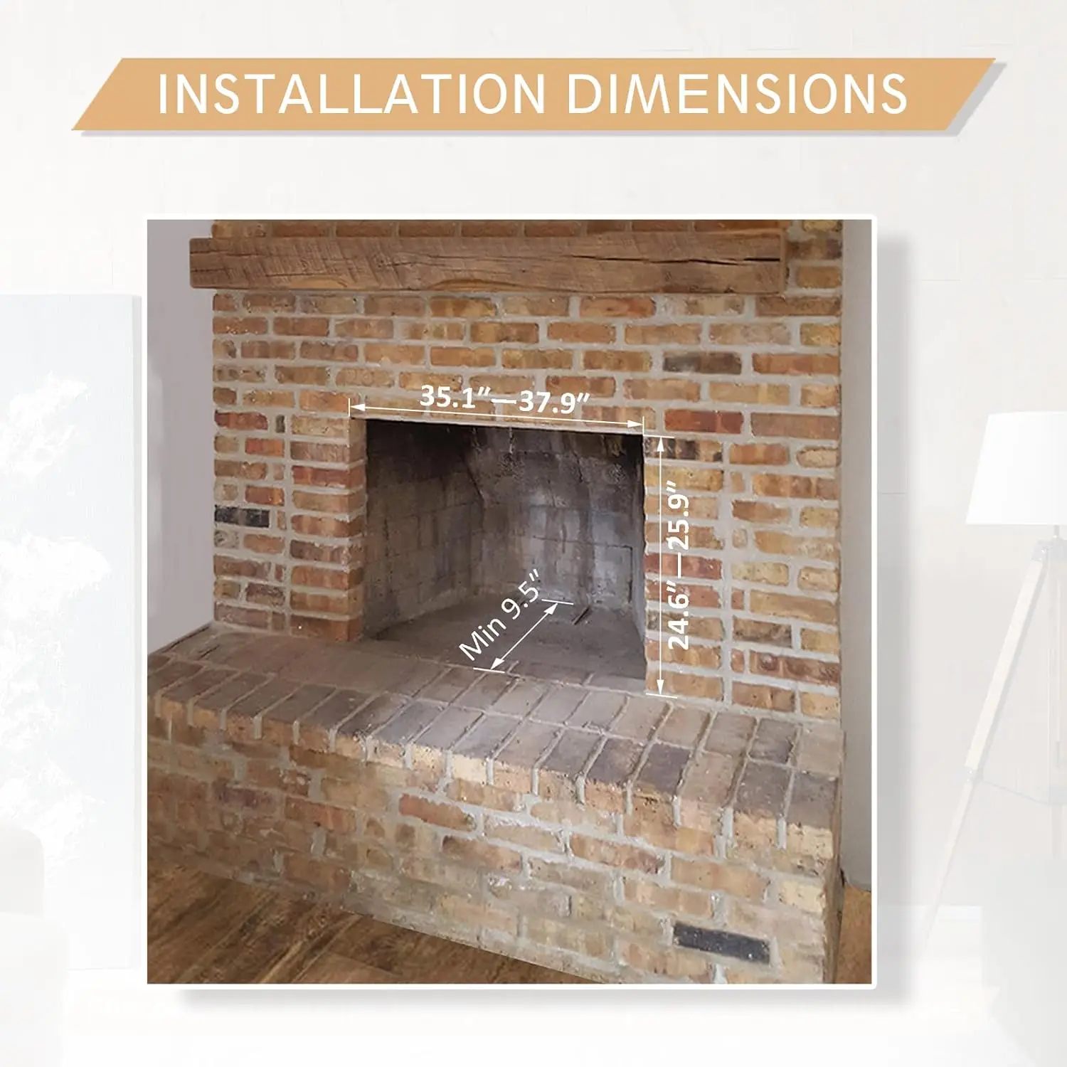 39" W Electric Fireplace Insert with Glass Door and Mesh Screen, Fireplace Heater 750/1500W,Fire Crackling Sound, Remote Control 4