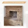 39" W Electric Fireplace Insert with Glass Door and Mesh Screen, Fireplace Heater 750/1500W,Fire Crackling Sound, Remote Control 4