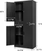 Storage Cabinet，71" Garage Storage Cabinet with 2 Locking Drawer and 4 Adjustable Shelves ，Black Tool Cabinet，Lockable Fil 3