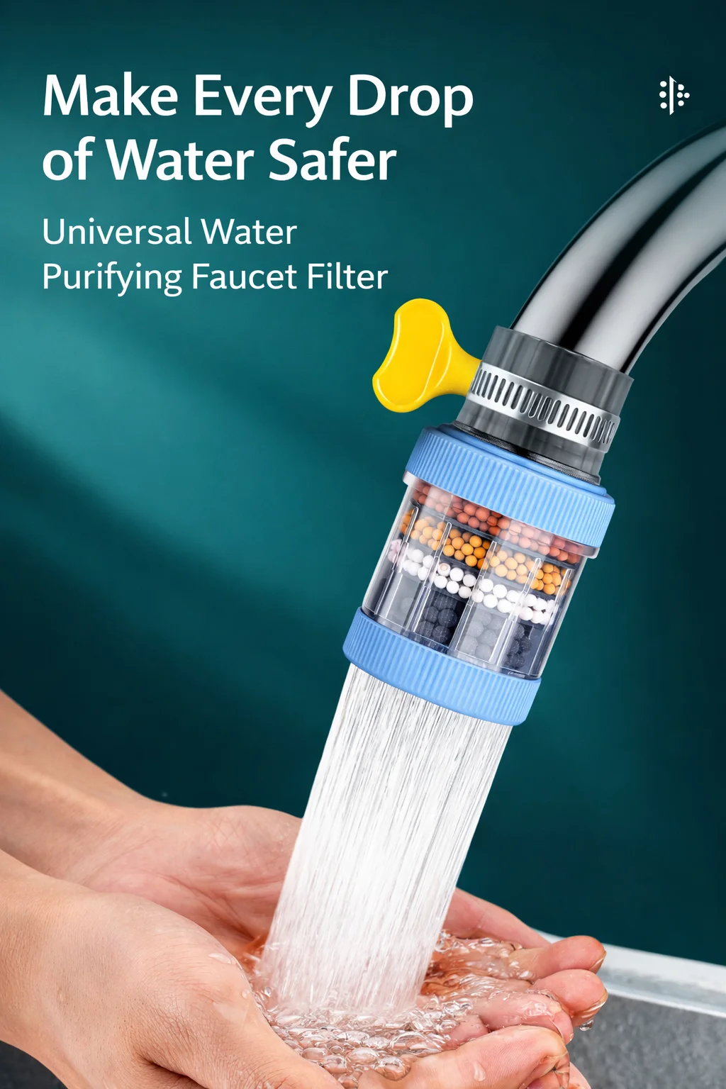 Flexibler Wasserhahn-Verlängerer mit Filter, 360° ° Biegbare Anti-Spritz-Wasserhahndüse, Küchenspüle Wasserfilter Belüfter Verlängerungsrohr – Detail 8