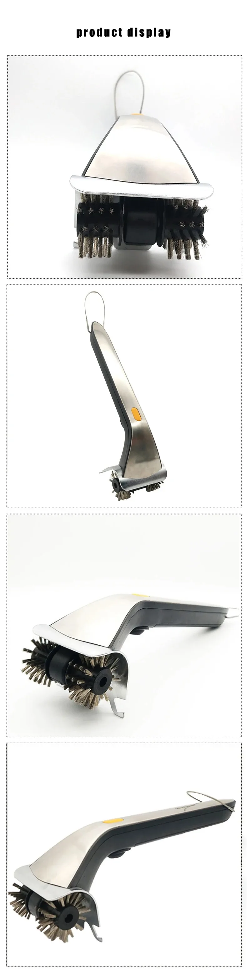 Description Picture 4 of itemElectric Steam BBQ Cleaning Brush â€“ Outdoor Grill Cleaner for Charcoal & Gas Grills, with Scraper | Kitchen Tool