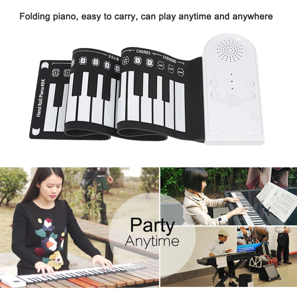 Piano à Enrouler 49 Touches, Clavier électronique, Cadeau D