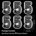6pcs 5 Shaker