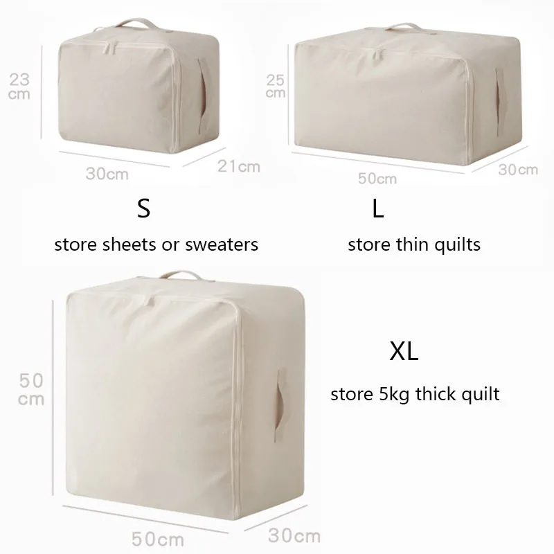 Foldable Clothing Storage Bags Large Capacity Wardrobe Clothes Quilt Pillow Blanket Storage Organizer Cajas Organizadoras Ropa 5