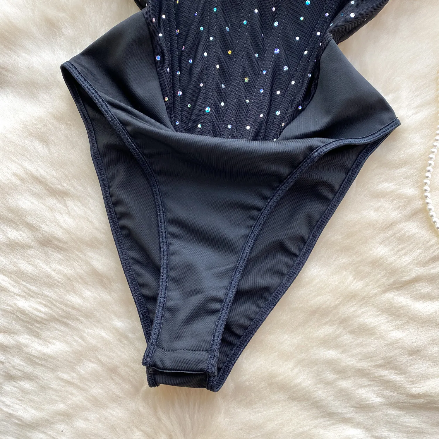 sparkling beaded front panel detail
