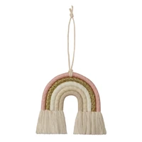 Colorful Woven Macrame Rainbow Wall Decor Party Decoration for Kids Baby Nursery 2