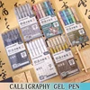 6 Pcs/Set Large Capacity Calligraphy Gel Pen 1.0mm Hard Tip Pens for Journaling Drawing Practice Planner Writing Stationery 1