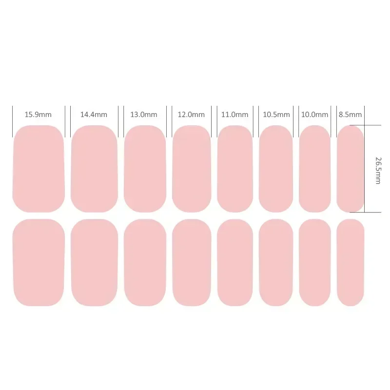 Nail Stickers 1sheet Semi Cured Gel Nail Stickers Long-Lasting Solid Color Nail Strips Patch Slider Uv Lamp Cured Decal Manicure Patch nail decals