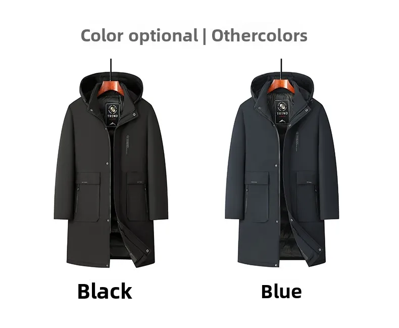 الراقية طويلة رشاقته الشتاء العلامة التجارية الجديدة عارضة الأزياء الثقيلة مقنعين سترة سترة في الهواء الطلق سترة واقية يندبروف معاطف ملابس خارجية