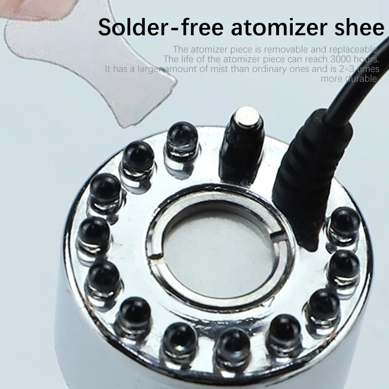 Water Fogger Halloween LED Water Fountain Pond Fogger Mini Mist Maker Fogger Pond Garden Nebulizer Halloween Christmas Party Decoration