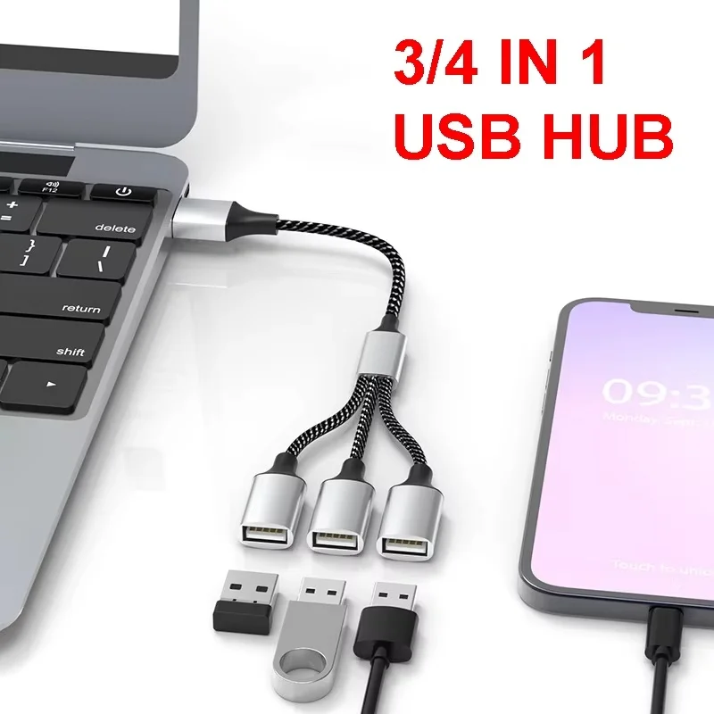 Multi-Port USB Charging Hub with OTG Expansion