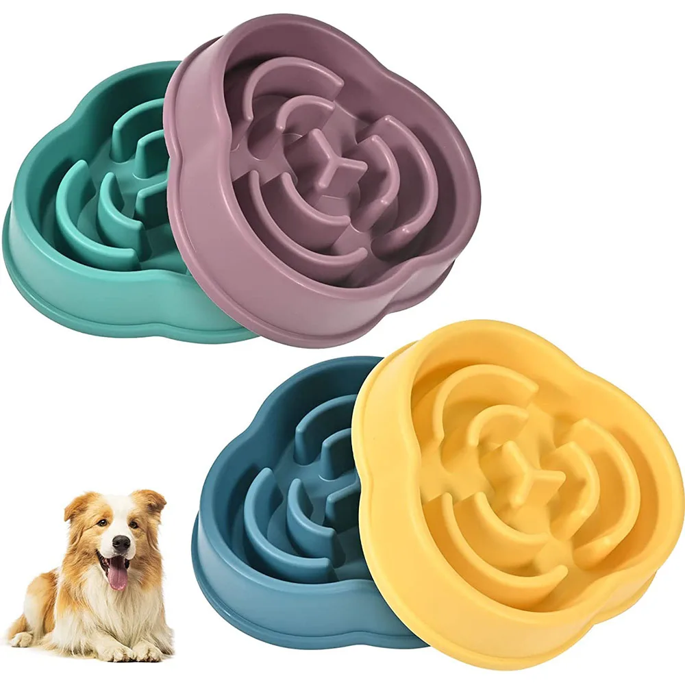 Title 1, Slow Feeder Dog Bowls Puzzle Slow Feeding Pet B...