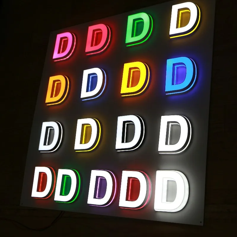 Custom Made Extrier Use 3D Print LED Letters Front Lit Side Lit Shop Signs Company Logo