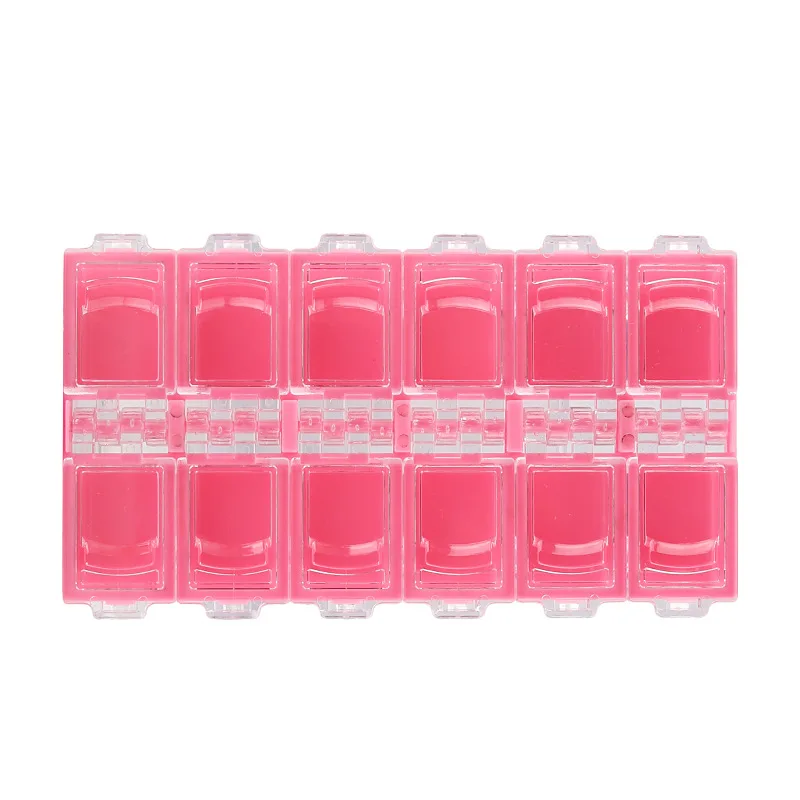 Nail Art Aufbewahrungsbox, individuelle versiegelte Behälter, Multi-Gitter-Etui, Organizer für Schmuck, falsche Nägel, Strasssteine, Beauty-Tools – Detail 2