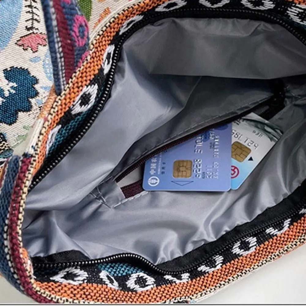 Fashion Women Canvas Handbag Animal Ethnic Style Embroidery Bag Elephant Peacock Rabbit Tote Bag Trendy Storage Bag