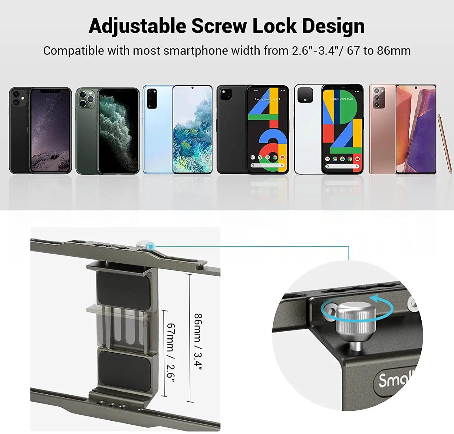 SmallRig Universal Mobile Phone handle handgrip Handheld For