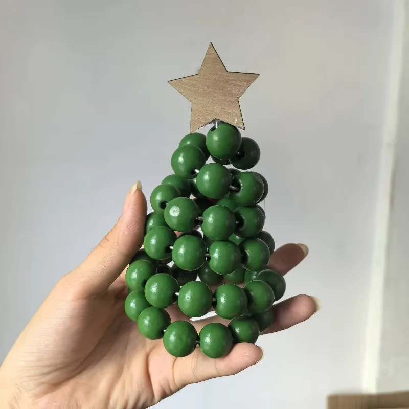 Nordic Ins Style Wooden Christmas Tree Decorative Tabletop Ornament – Convenient and Practical Home Decor Creative Interesting
