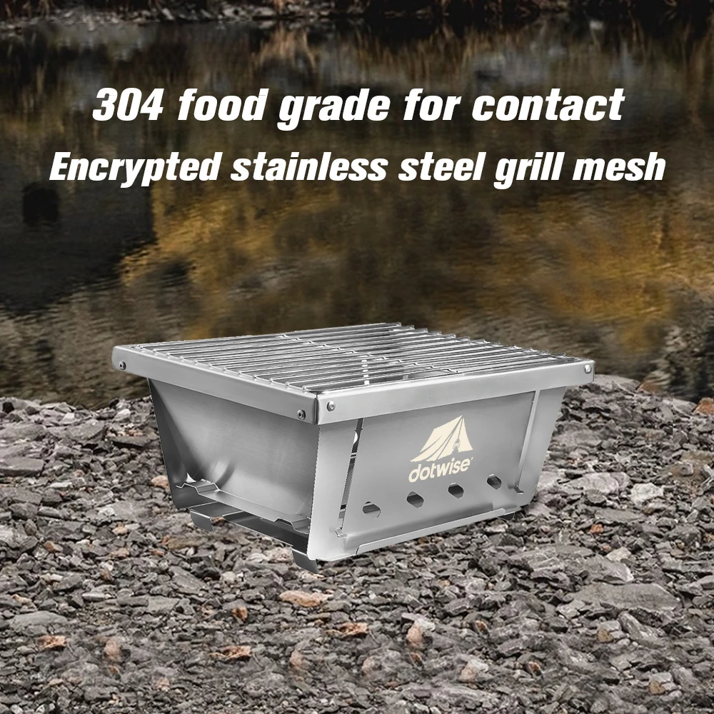 304 Stainless Steel Portable Barbecue Grill 4