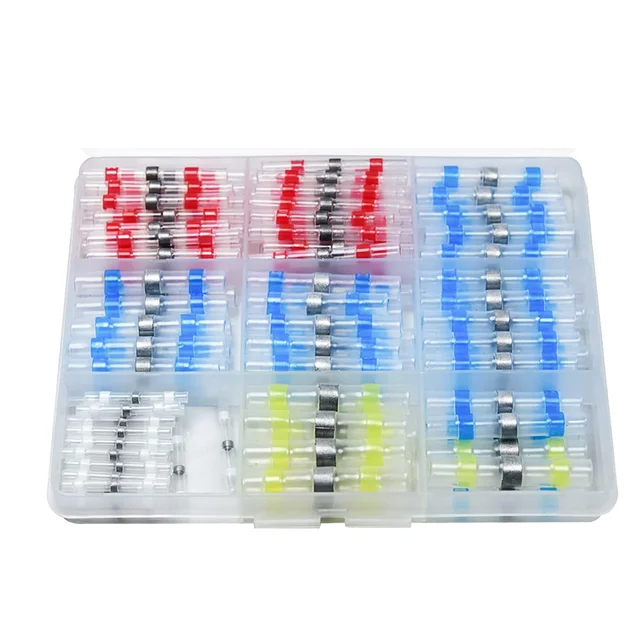 140-Piece Auto Marine Heat Shrink Butt Splice Connector Kit - 8 AWG Wire Terminals - Waterproof