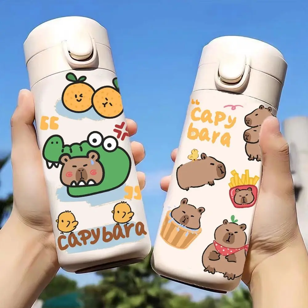 Capybara Insulated Stainless Steel Water Bottle for Children Cartoon Leakproof Large Capacity 420ML Sport Water Bottle thermal mug stainless steel thermos bottle thermal water bottle stainless steel water bottle stainless steel cup stainless steel thermos cup stainless steel thermal container