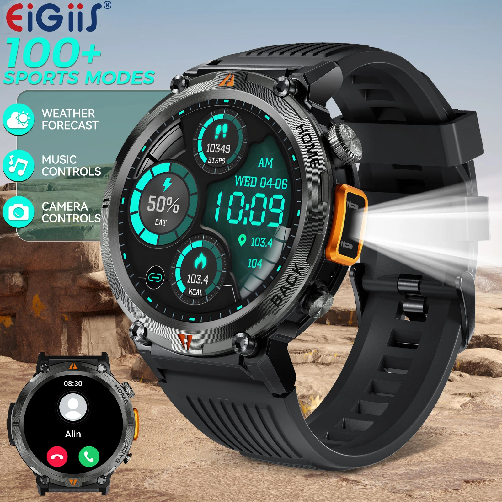 EIGIIS 2024 New Smart Watch KE3 3ATM Waterproof Sport Genuine