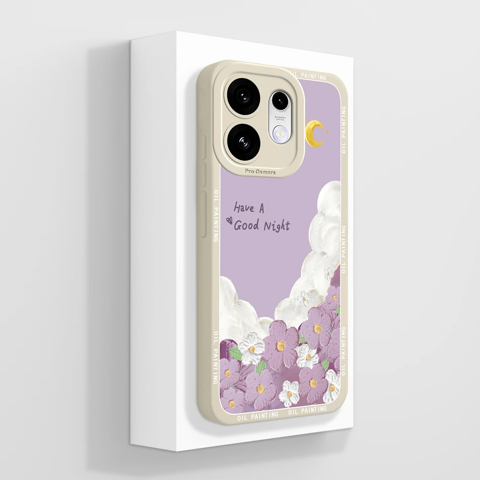 Elegant Chinese Ink Floral Soft Silicone Phone Case - Full Coverage Bumper Protection
