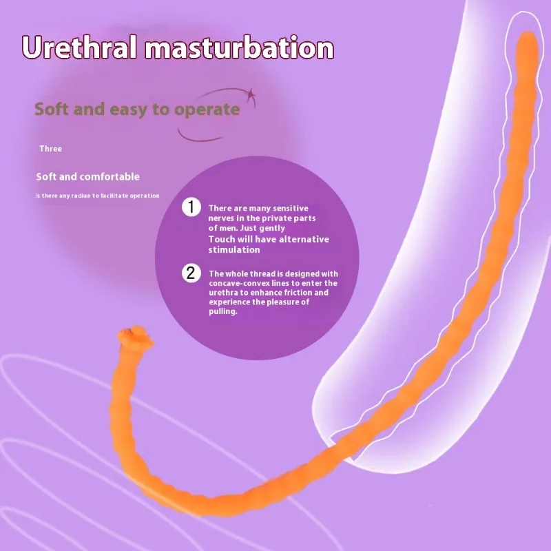 Penis Plug Silicone Urethra Catheter Dilator Stimulation Sex Toys for Men Gay Sounding Male Masturbator Tube Urethral Stretcher