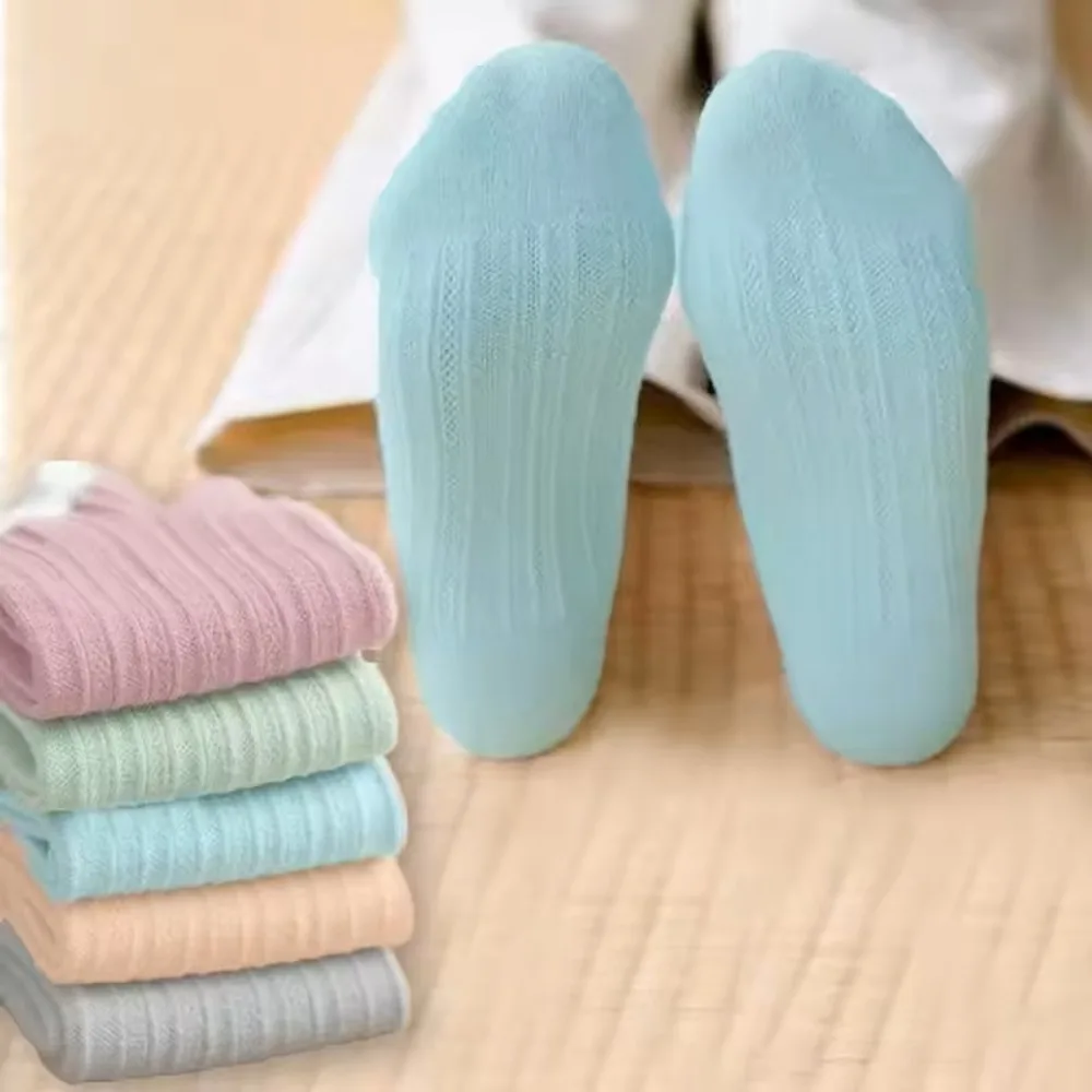 Multicolor Breathable Thin Ankle Socks Women Moisture Wicking