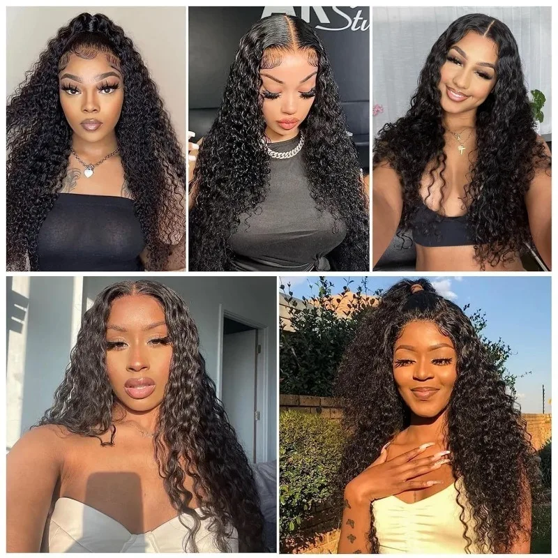 4x4 Lace Closure Water Wave Human Hair Pre-Plucked Natural Color Brazilian Virgin Hair Transparent Lace Closure For Women
