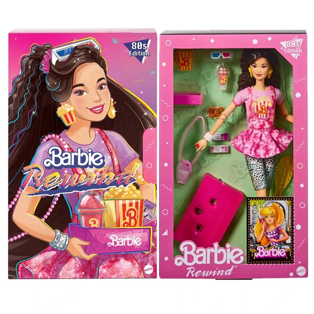 Barbie Original New 80s Style Movie Night Barbies Doll Black Hair Retro  Collectible Figures Accessories Toy Birthday Gifts HJX18 - AliExpress