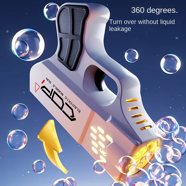 New Pattern Space Electric Automatic Light Bubble Machine Bubble Gun Summer Beach Bathing Outdoor Games Children Fantasy Toy Ch 2