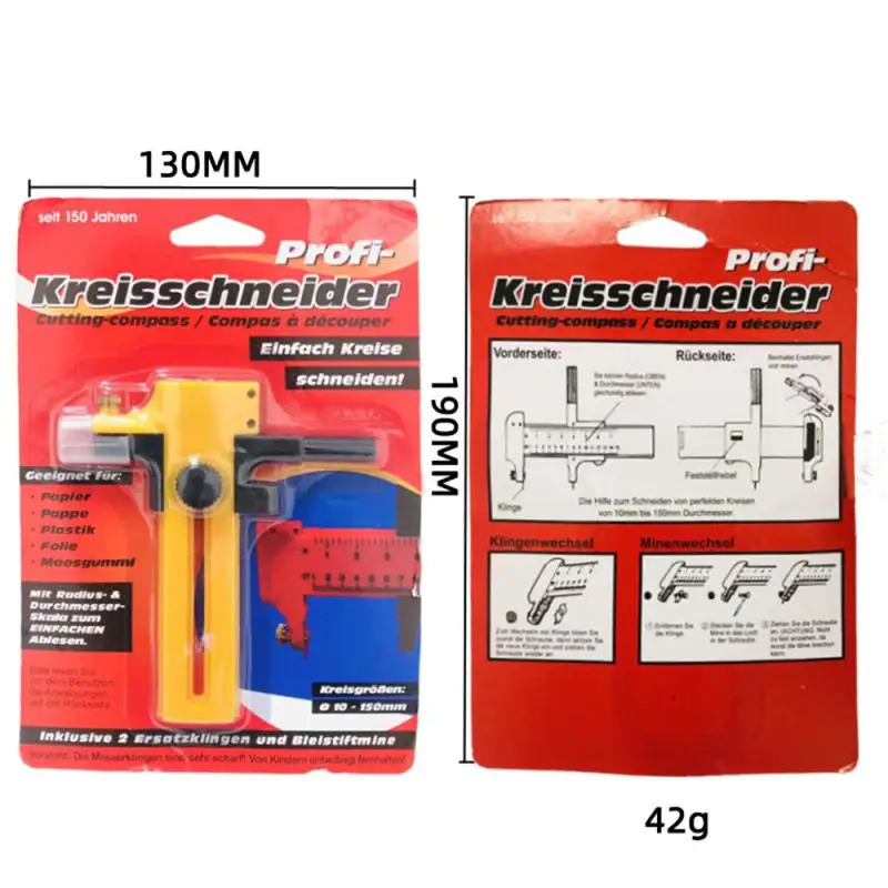 Paper Cutter Circular Cutter Circular Paper Cutting Tool Rotary Compass Circle Cutter Double-stage Adjustable