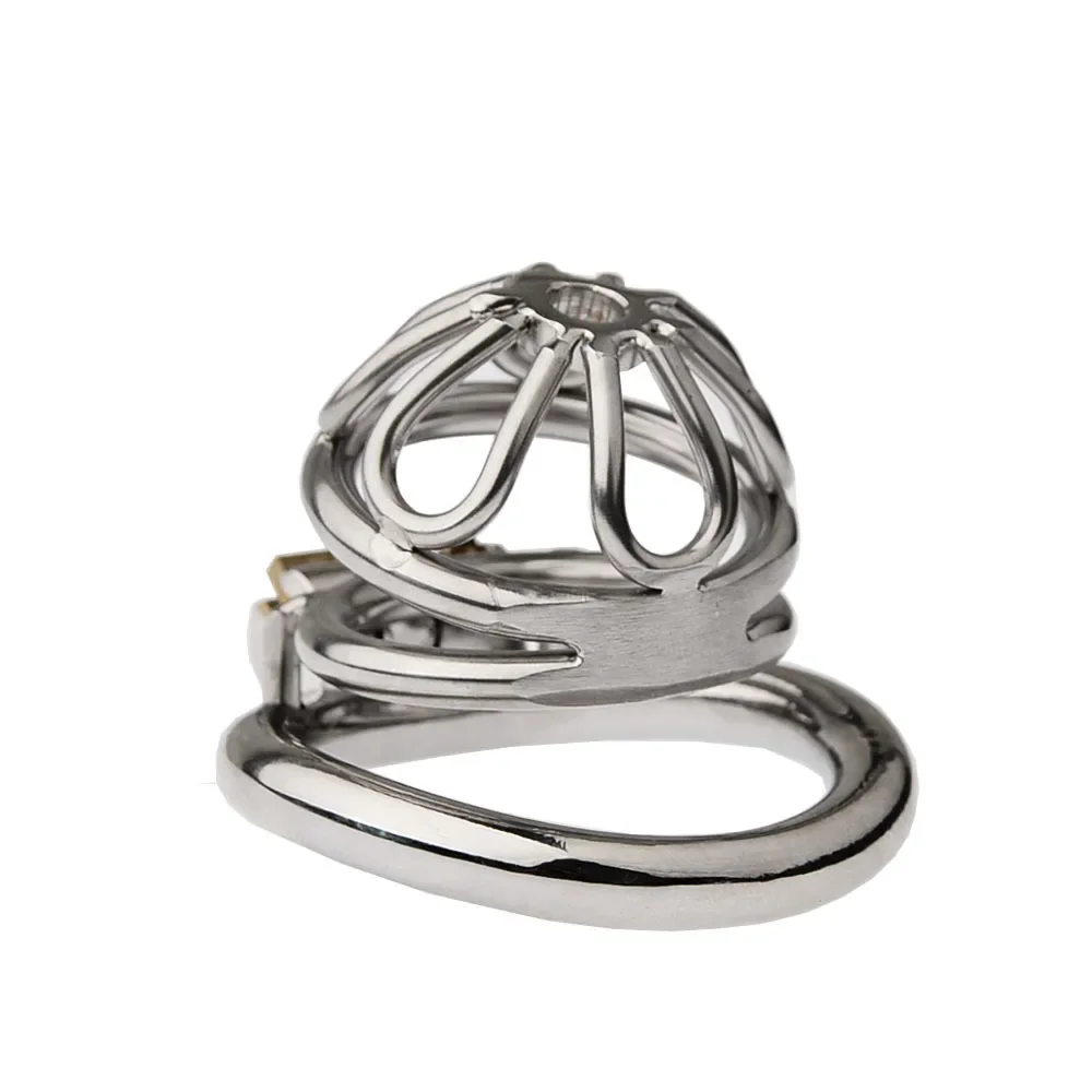 Chastity Cage Zinc Alloy Metal Cock Cage Curve Ring Chastiy Belt Men Erotic Bondage BDSM Sex Toy Anti Cheat Erotic Urethral Lock penis chastity cage chastity lock sex toy