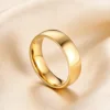 Bague de fiançailles en acier inoxydable pour femmes et hommes, couleur or, tailles américaines 4 5 6 7 8 9 10 11 12 13 14 15, livraison gratuite