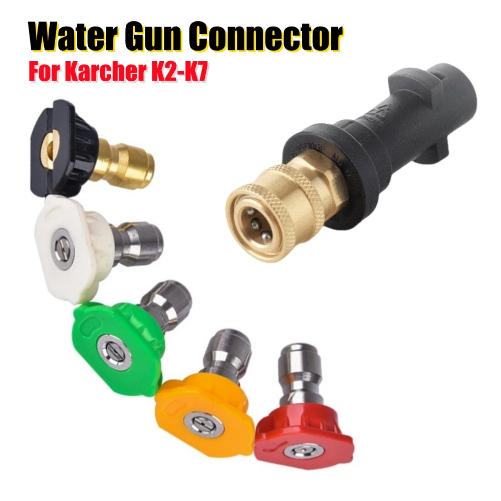 Motorcycle Accessories High Pressure Gun Nozzles For Karcher K K2 K3 K4 K5 K6 Car Washer Foam Clean Tool Automotive Adapter 12mm copper plated k1 nozzle m6 600mm s high speed nozzles for creality k1 k1 max cr m4 sidewinder x1 x2 genius pro 3d printer hotend