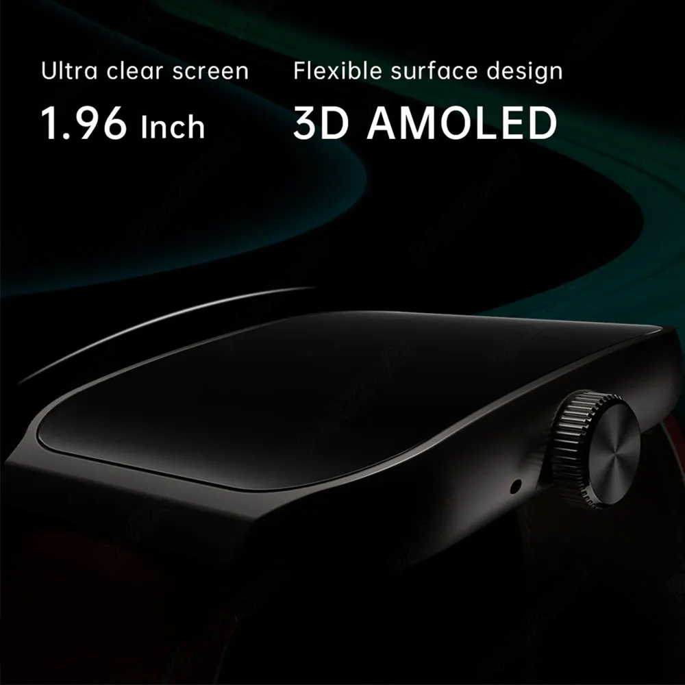 Amoled-smartver à Prova Dágua para Android Ios Novo Relógio Inteligente 3d Tela Curva Flexível Chamada Bluetooth Freqüência Cardíaca Nfc 196 - Image 3