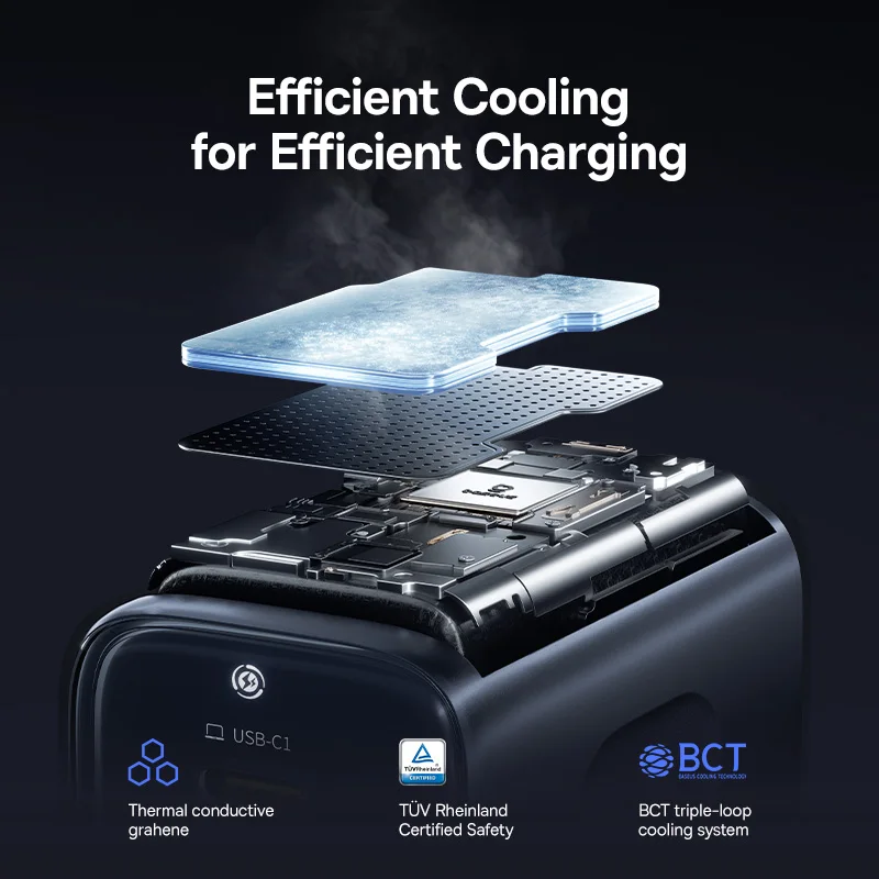 Baseus 67W Fast Charger For iPhone 17 16 15 Xiaomi Samsung PD Charge  USB Charger Phone Charger Portable Travel GaN Charger