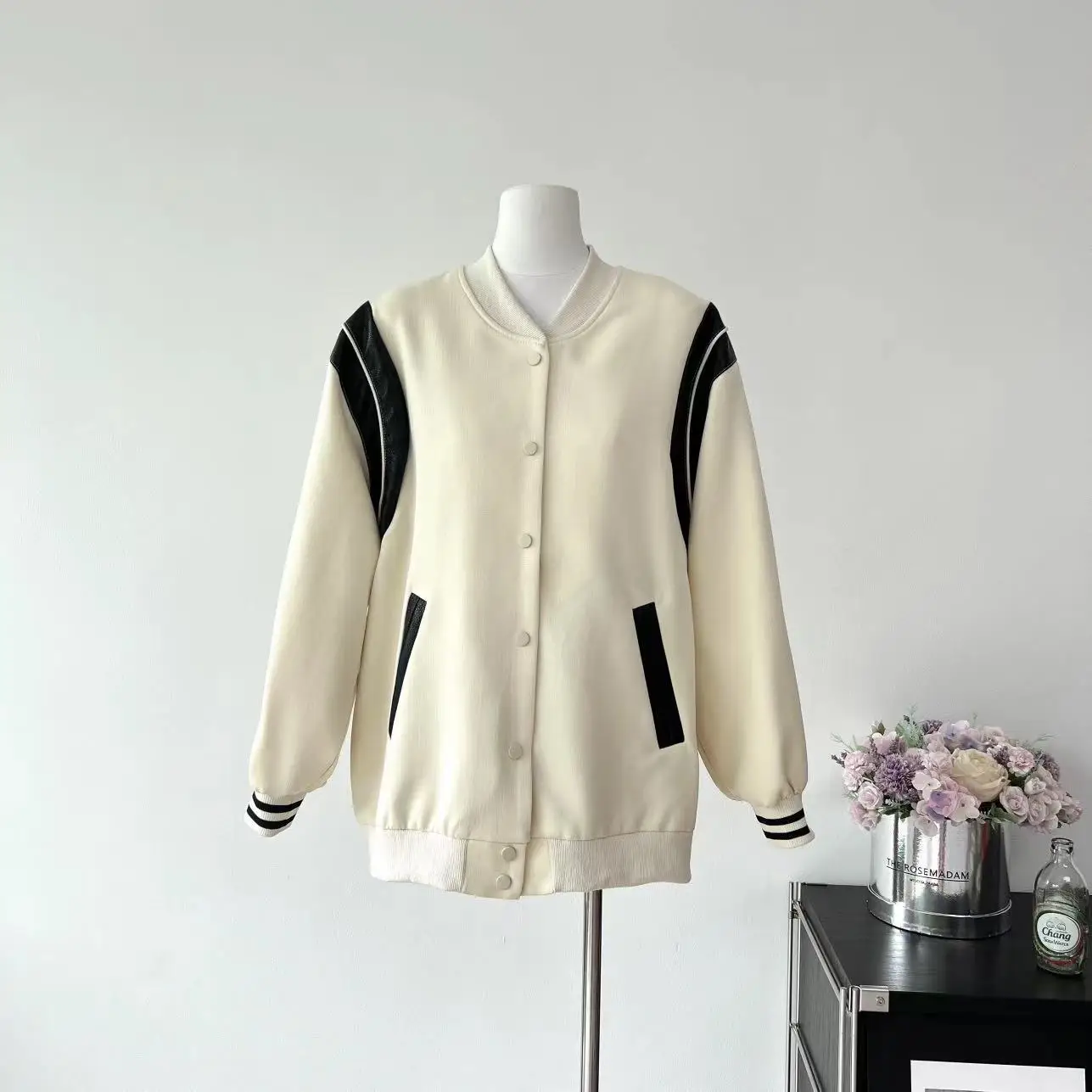 

Vintage Long Sleeve Patchwork Leather Coat Ladies Y2K Style Simple Casual High Street Fashion Tops Women Clothing