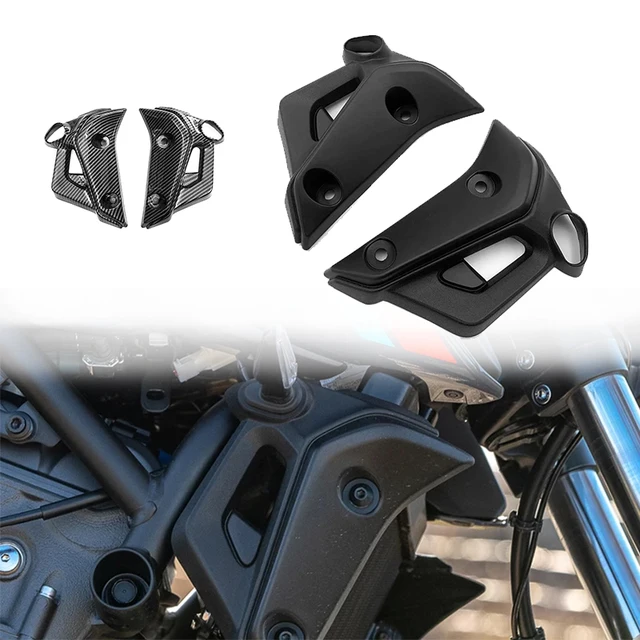 Lot De 2 Plaques D'Adaptation Pour Clignotants Yamaha MT07 MT09 - Cache Trous Noir En Plastique ABS