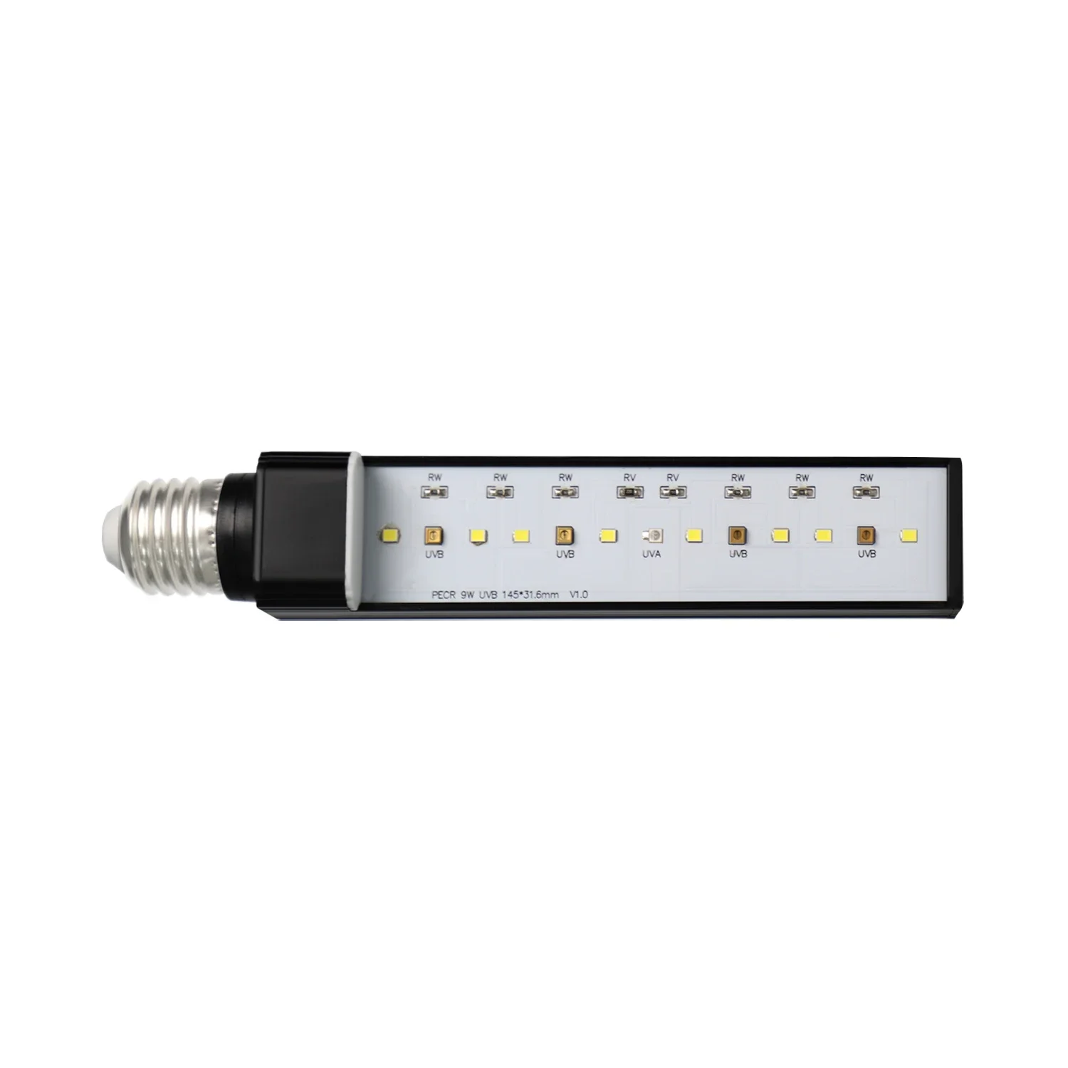 US EU E26 E27 6500k NO UVC White Light Terrarium LED Reptile Lighting UVB LED Lamp For Reptiles