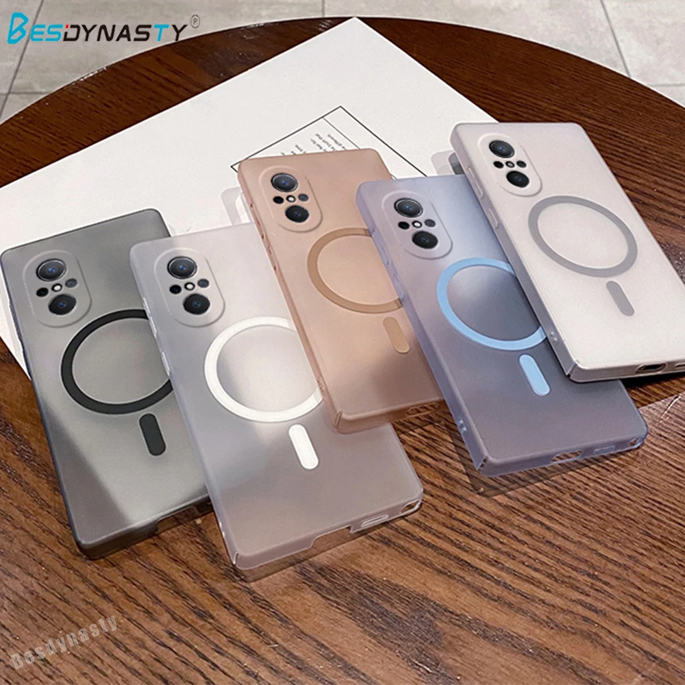 Luxury Matte Slim Clear Magnetic Case with MagSafe and Shockproof Design