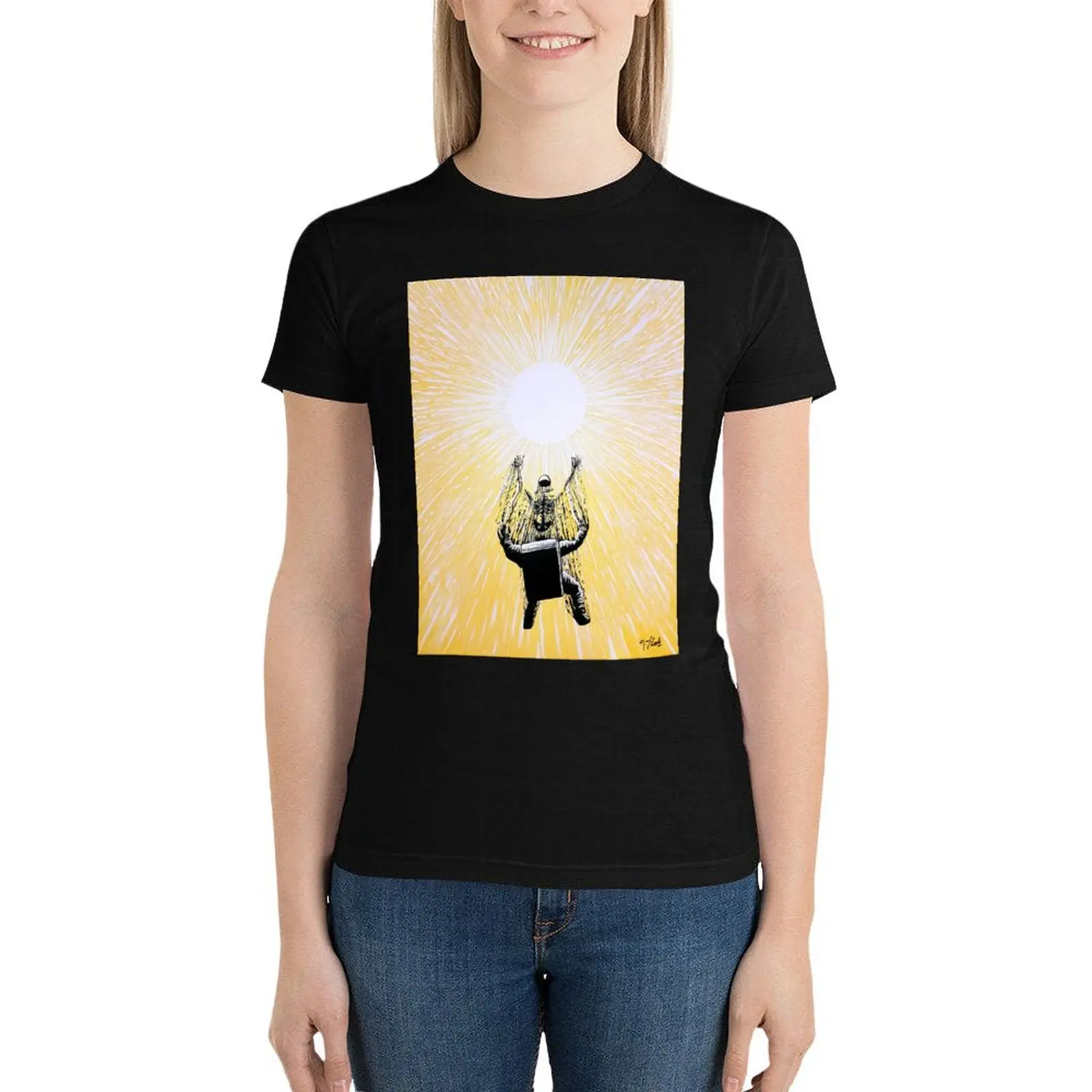 

Футболка от солнца и Бога, женские летние топы, женская одежда, летний топ, футболки в западном стиле для женщин